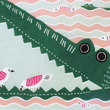Kata Kata - Wani (Crocodile)  Pink - Furoshiki   50 x 50 cm