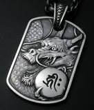 Saito - Rise Dragon-L Silver Pendant Top (Silver 950)