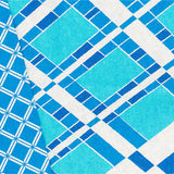 AtarashikiInishie -  Double-Sided Dyeing - Ichimatsu Blue   50 x 50 cm  - Furoshiki (Japanese Wrapping Cloth)