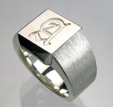 Saito - Old English Initial Silver Ring (Silver 925)