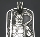 Saito - Kongo Rikishi (Nio) Silver Pendant Top (Silver 950)