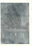 Kawase Hasui - HKS-14  Ame no Omiya  (Rain at Omiya) - Free Shipping