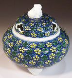 Fujii Kinsai Arita Japan - Somenishiki Kobana Monyou Incense burner 12.80 cm - Free Shipping