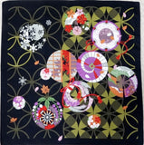 Yu-Soku -  Shippo to Shiki (Treasure of Seven w/ Four Seasons)  七宝と四季  - Furoshiki (Japanese Wrapping Cloth)