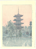 Yoshida Toshi - #014202  Pagoda in Kyoto - Free Shipping