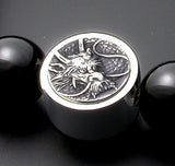 Saito - Dragon Crest Emblem (Silver 950) with Onyx Rosary　