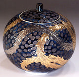 Fujii Kinsai Arita Japan - Tetsuyu Platinum & Gold Phoenix Incense burner 10.70 cm  - Free Shipping