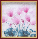 Saikosha - #112-08 Cyclamen (Framed Cloisonné ware) - Free Shipping