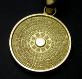 Saito - Heart Sutra Extra Small Round Shape Gold Pendant Top (18Kt Gold)