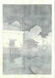 Kawase Hasui - #HKS-9  Ame no Ushibori (Rain at Ushibori)  - Free Shipping