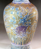 Fujii Kinsai Arita Japan - Yurisai Kinran Dear, Ornamental vase 30.60 cm  (Superlative Collection) - Free Shipping