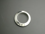Saito - Nine Letters Mantra (Kuji-Kiri) (九字切り) Silver ring Pendant Top (Silver 925) with Leather Strap