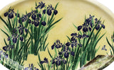 Saikosha - #005-15 Kakitsubata (Cloisonné ware ornamental plate) - Free Shipping