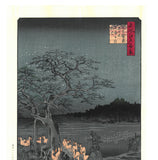 Utagawa Hiroshige - No.118 Kitsunebi on New Year's Night under the Enoki Tree near Ōji  王子装束えの木　大晦日の狐火 - One hundred Famous View of Edo - Free shipping