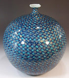 Fujii Kinsai Arita Japan - Somenishiki Kinsai Shippo Monyou Vase 28.00 cm - Free Shipping