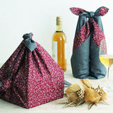 Reversible -Double-Sided Dyeing Furoshiki - 鮫テツ/ローズ - 70 x 70 cm