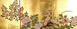 Japanese Traditional Hand Paint Byobu (Gold Leaf Folding Screen) - T 3 - Free Shipping