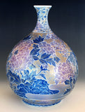 Fujii Kinsai Arita Japan - Yurisai Kinran Oshidori Ornamental vase 29.40 cm (Superlative Collection) - Free Shipping