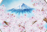 Saikosha - #006-01 Mt. Fuji & Sakura (Cloisonné ware ornamental plate) 30.00 cm - Free Shipping