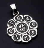 Saito - The Mandala on Lotus flower Silver 950 Pendant Top (Small)