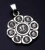 Saito - Mandala on Lotus flower Silver 950 Pendant Top (Small)