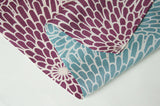 Isamonyou -  Double-Sided Dyeing Kiku (Chrysanthemum) Purple/Light Green- Furoshiki (Japanese Wrapping Cloth)