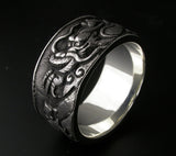 Saito - Rise Dragon in the Sea Silver Ring (Silver 925)
