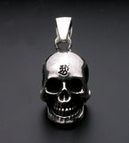 Saito - Skull Silver Pendant top Big w/ Bonji (Silver 925)　