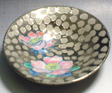 Fujii Kinsai Arita Japan - Somenishiki Platinum Tsubaki (Camellia) Sake Cup (Hai) - Free shipping