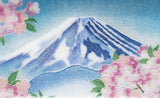 Saikosha - #004-11 Mt.Fuji & Sakura (Cloisonné ware ornamental plate) - Free Shipping