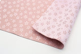 Kirara - Sakura -Double-Sided Dyeing Furoshiki - Beige/Pink - 48 x 48 cm