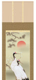 Sankoh Kakejiku - 37C1-001 - Sho Chiku Bai Tsuru Kame (Pair of Cranes & Pine, Bamboo, and Plum) - Free Shipping