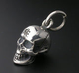 Saito - Skull Silver Pendant top w/ Bonji (Silver 925)