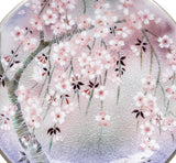 Saikosha - #005-09 Shidare Sakura (Cloisonné ware ornamental plate) 24.00 cm - Free Shipping
