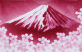Saikosha - #004-08 Aka Fuji & Sakura (Cloisonné ware ornamental plate) - Free Shipping
