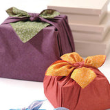 Reversible -Double-Sided Dyeing Furoshiki - 鮫ムラサキ/グリーン 70 x 70 cm