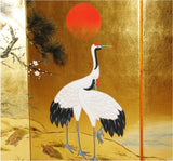 Japanese Traditional Hand Paint Byobu (Gold Leaf Folding Screen) - T 28 - Free Shipping