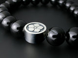 Saito - Kamon (Family Crest) (Silver 950) with Onyx Rosary