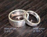 Saito - Message Ring  (With your own message)  8 mm (0.315") width (Silver 925 )