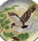 Saikosha - #007-07 Falcon & Pine (Cloisonné ware ornamental plate) 45.00 cm - Free Shipping