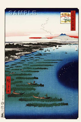 Utagawa Hiroshige - No.109 Minami Shinagawa and Samezu Coast  - One hundred Famous View of Edo - Free shipping