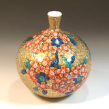 Fujii Kinsai Arita Japan - Somenishiki Golden Sakura Vase 15.60 cm - Free Shipping