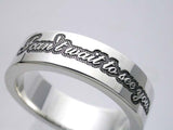 Saito - Posy Silver 950 Ring - "I can't wait to see you."