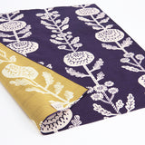 Omotenashi -  Double-Sided Dyeing Kiku (Chrysanthemum) Deep Purple 菊／濃紫（こきむらさき） - Furoshiki (Japanese Wrapping Cloth)