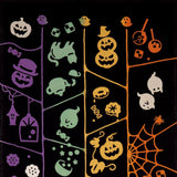 Kenema -  Amida  Halloween  あみだハロウィン  (The dyed Tenugui) - Japanese traditional Tenugui