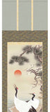 Sankoh Kakejiku - 23C1-018  - Sho Chiku Bai Tsuru Kame (Pair of Cranes & Pine, Bamboo, and Plum) - Free Shipping