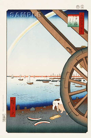 Utagawa Hiroshige - No.081 Ushimachi in Takanawa 高輪うしまち  - One hundred Famous View of Edo - Free shipping