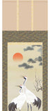 Sankoh Kakejiku - 30C1-034 - Sho Chiku Bai Tsuru Kame (Pair of Cranes & Pine, Bamboo, and Plum) - Free Shipping