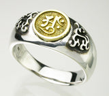 Saito - Acharya 18Kt emblem Silver Ring