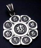 Saito - The Mandala on Lotus flower Silver Pendant Top (Silver 950)